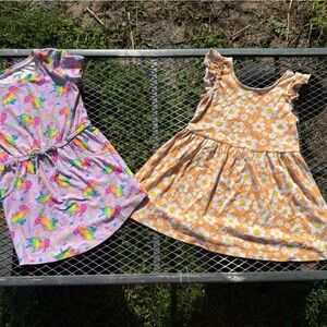 Floral and Unicorn Kids Skirt Set